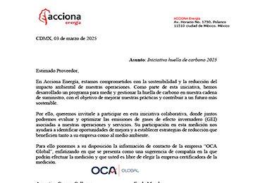 Iniciativa Huella de Carbono 2025