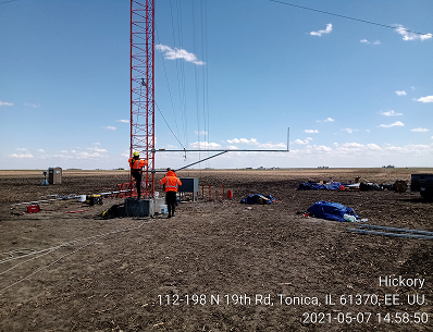 Torre Meteorológica para el Parque Eólico de La Salle, Illinois, EE. UU.