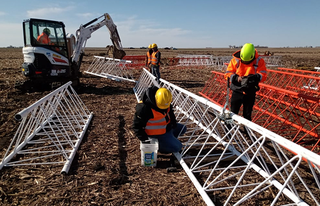 Torre Meteorológica para el Parque Eólico de La Salle, Illinois, EE. UU.